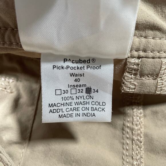 Clothing Arts Pants Mens 40 Pick Pocket Proof Adventure Travel Cargo Utility New - Picture 4 of 12